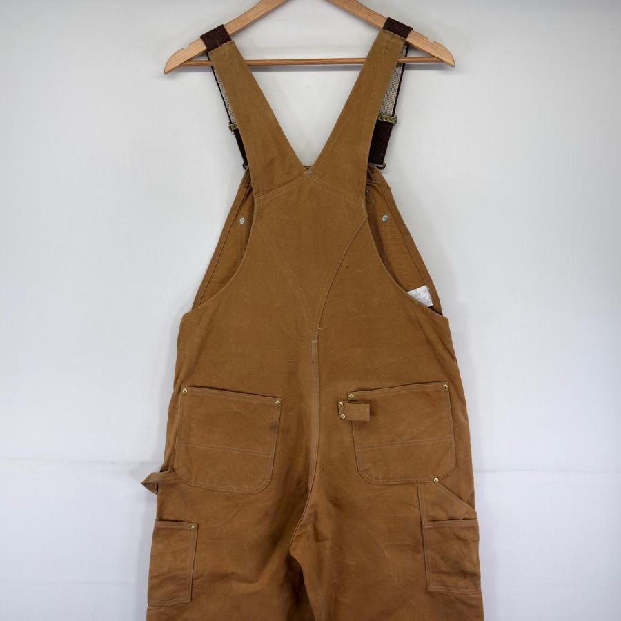 【超美】 Carhartt ダックオーバーオール 30 ブラウン ワーク 米国 Carhartt（カーハート） 古着 Carhartt USA製 ダック オーバーオール