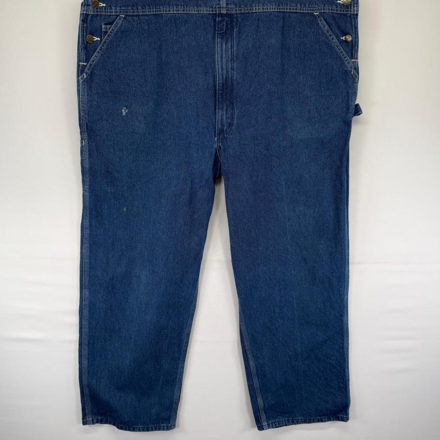 古着 カーハート Carhartt デニム オーバーオール ワンポイントロゴ 大きいサイズ ハンマーループ 作業着 W48 L32  ブルー系 メンズ Carhartt（カーハート） 古着 デニム オーバーオール ワンポイントロゴ
