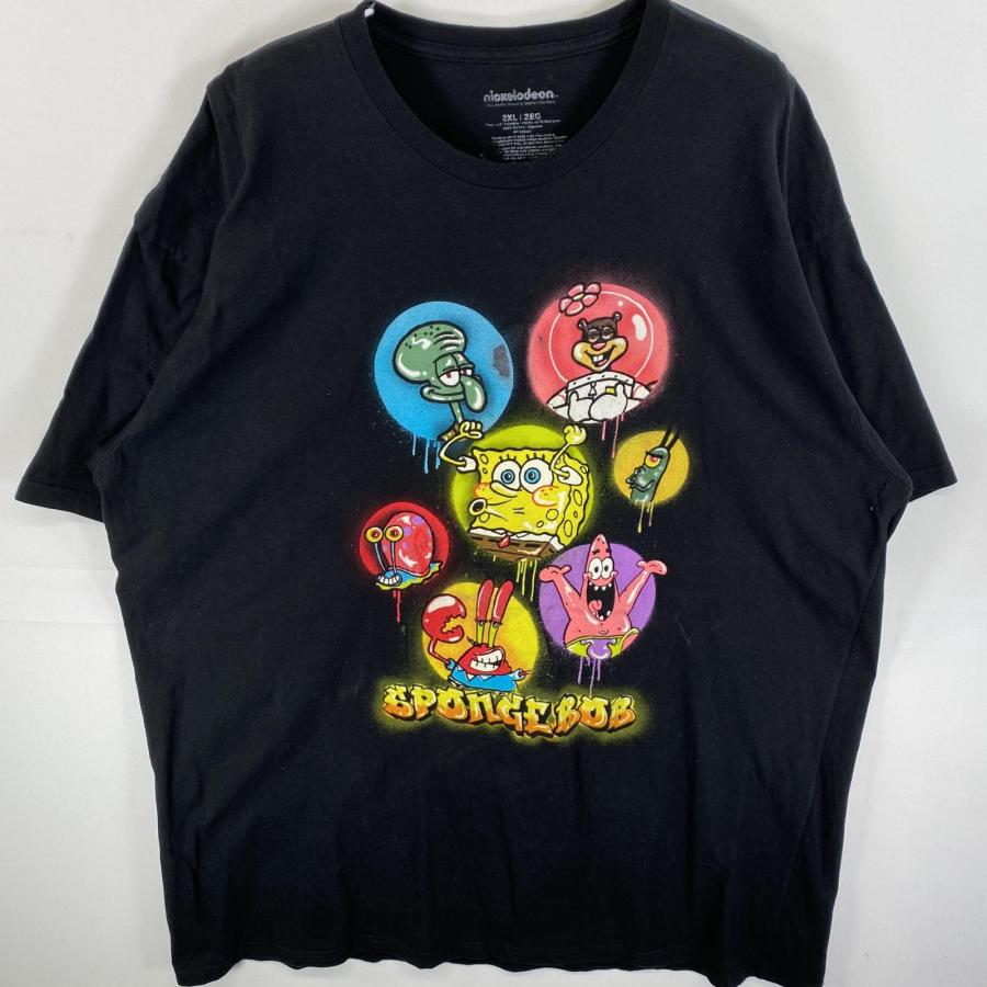 古着 nickelodeon 半袖Tシャツ スポンジボブ キャラクター ラバー
