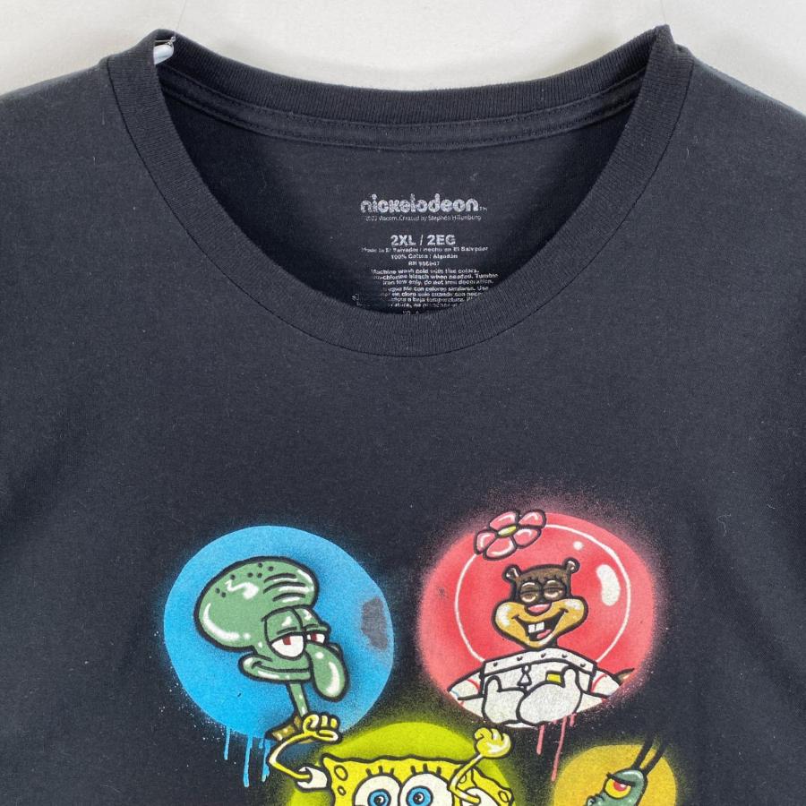 90s LLICA × スポンジボブ NICKELODEON バンドT 古着 nickelodeon 半袖Tシャツ スポンジボブ キャラクター ラバー