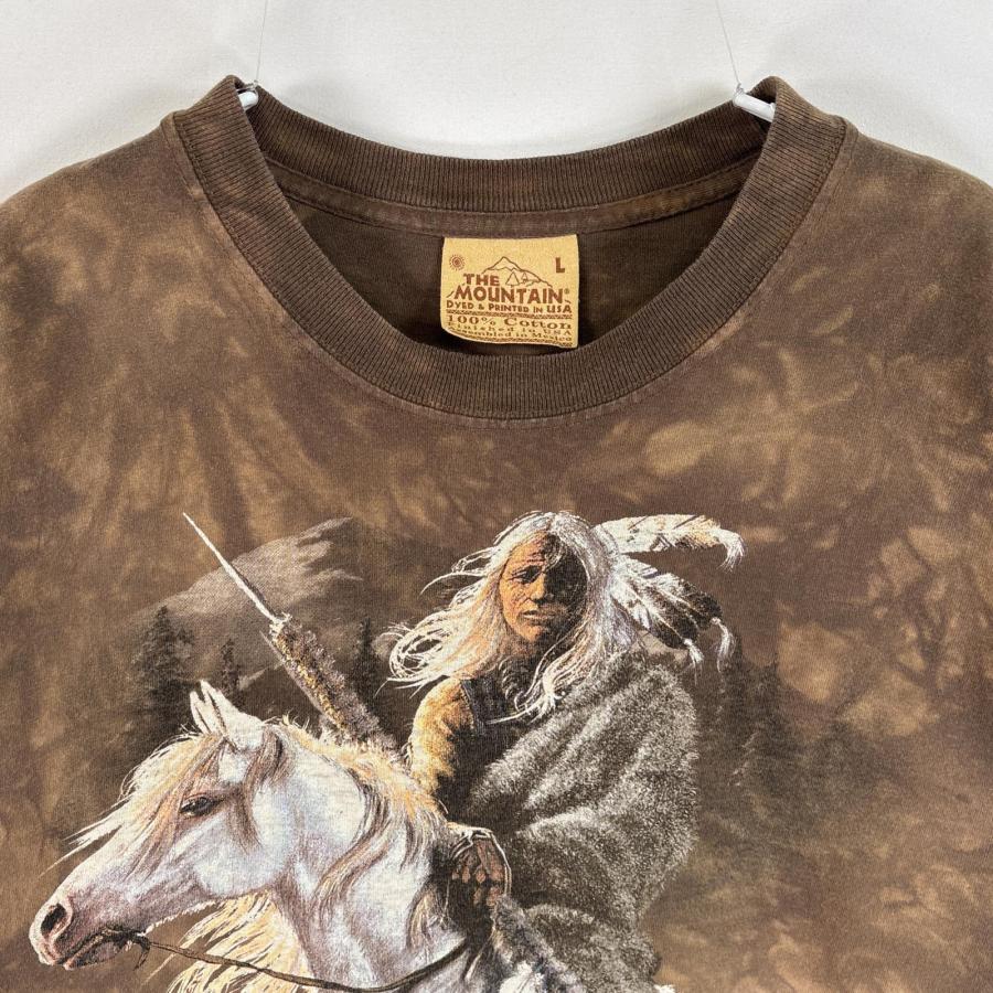 古着 ザ・マウンテン 長袖Tシャツ ネイティブアメリカン アニマル