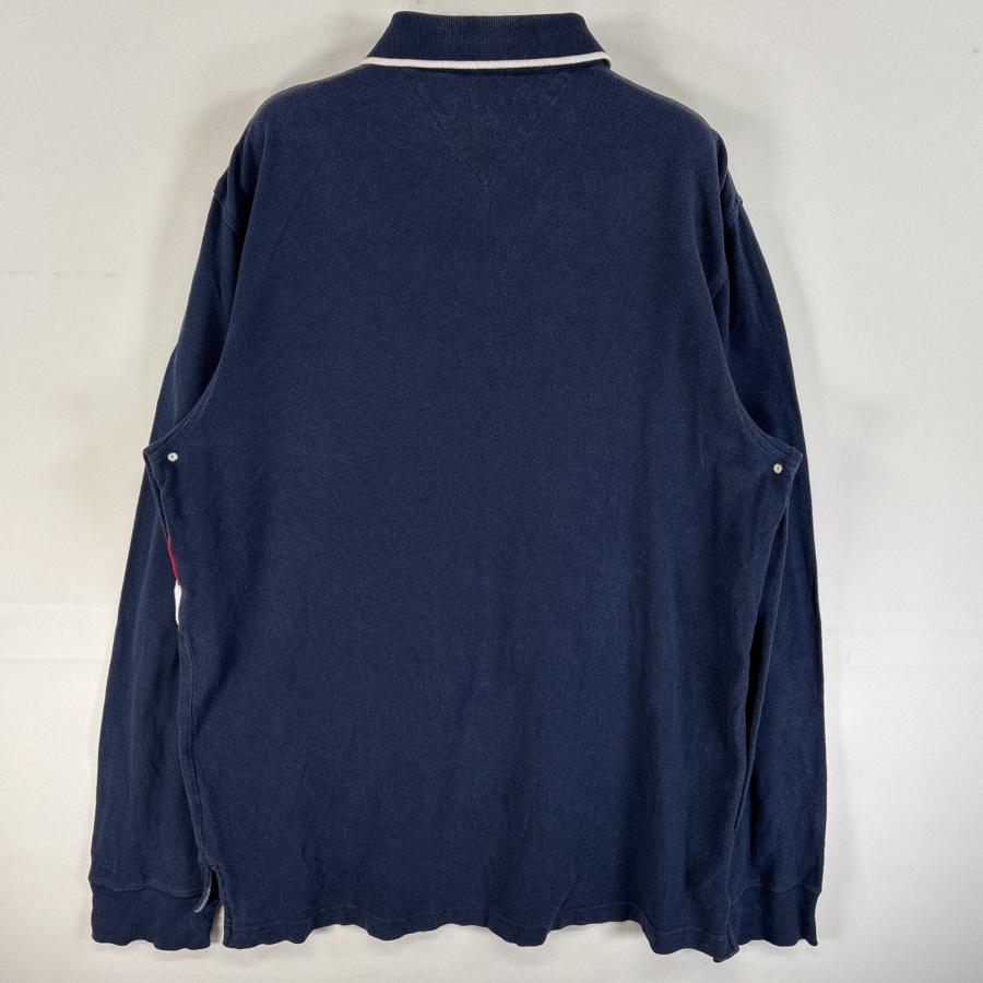 古着 トミーヒルフィガー TOMMY HILFIGER 長袖 ポロシャツ 2ボタン