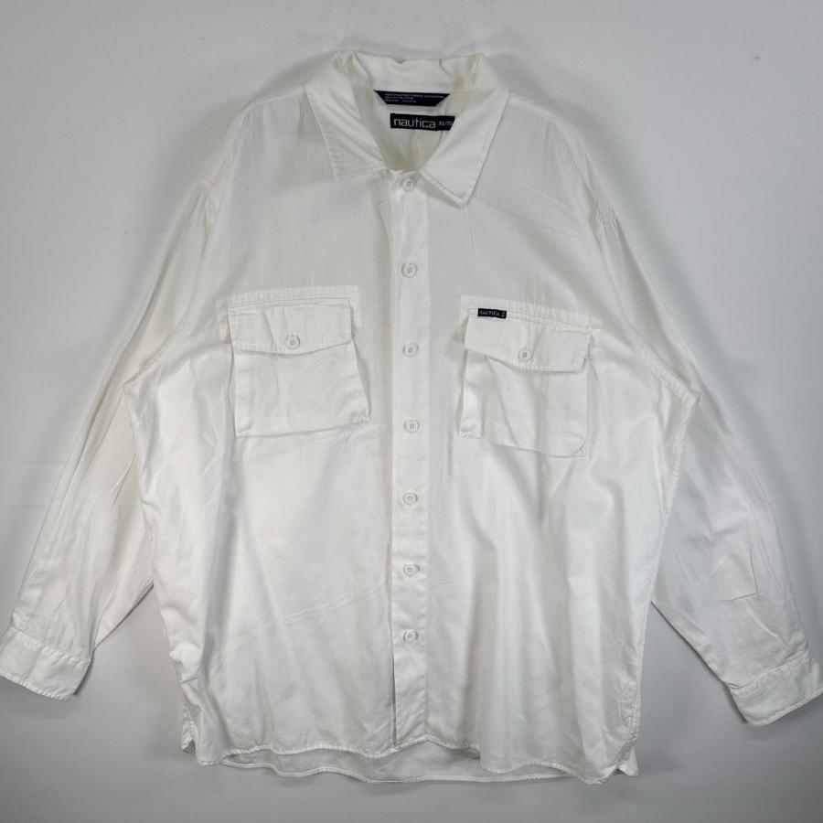 古着 90's/90年代 ノーティカ NAUTICA 長袖シャツ フラップポケ ワン