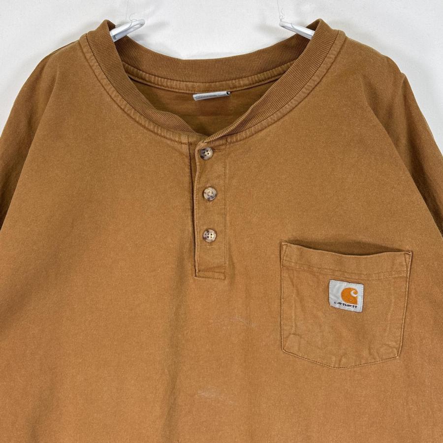Carhartt（カーハート） 古着 長袖Tシャツ ヘンリーネック 大きい 
