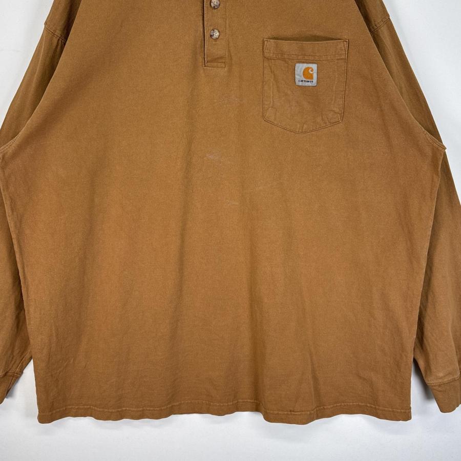Carhartt（カーハート） 古着 長袖Tシャツ ヘンリーネック 大きい 