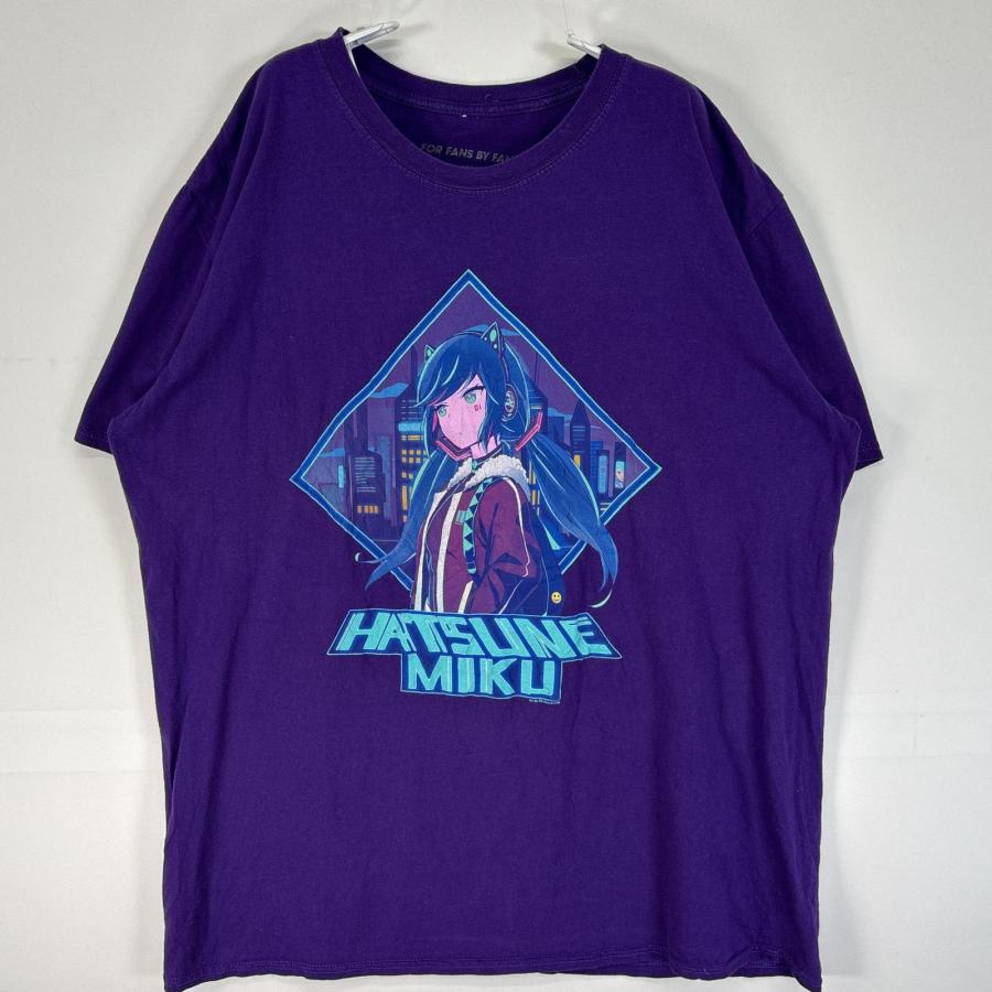 古着 初音ミク 半袖Tシャツ 大判 プリント 大きいサイズ キャラクター