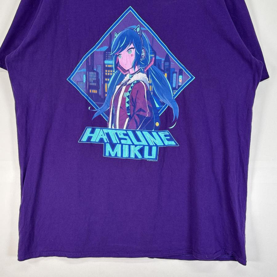 古着 初音ミク 半袖Tシャツ 大判 プリント 大きいサイズ キャラクター