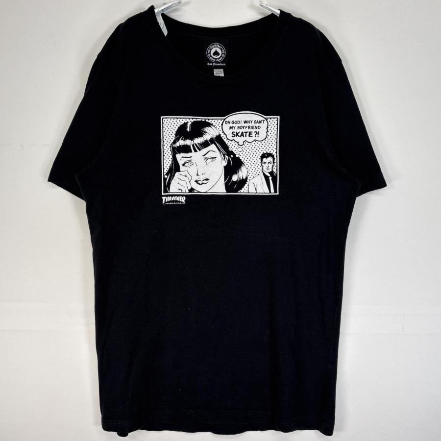THRASHER（スラッシャー） 古着 半袖Tシャツ プリント スケボー クルー