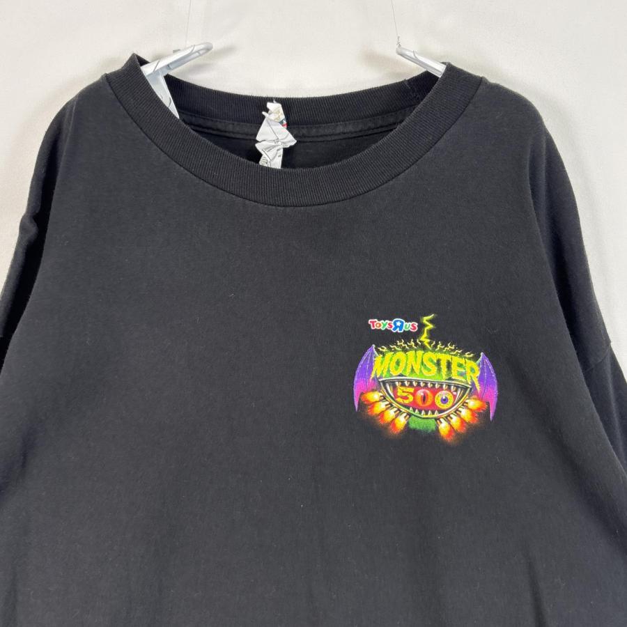 古着 トイザらス 長袖Tシャツ 両面 袖 ラバープリント 大きいサイズ 肉