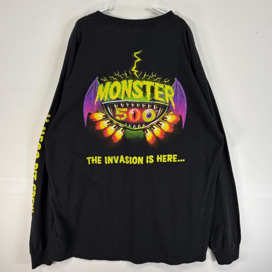 古着 トイザらス 長袖Tシャツ 両面 袖 ラバープリント 大きいサイズ 肉