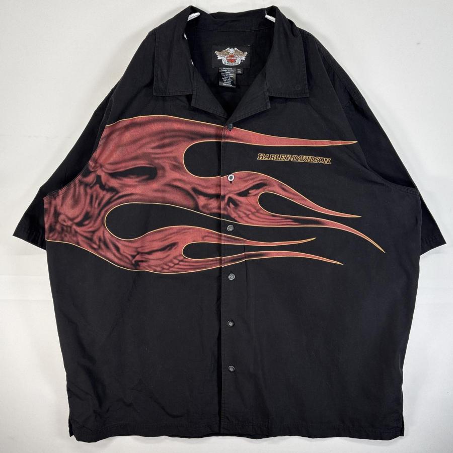 古着 ハーレーダビッドソン HARLEY DAVIDSON 半袖シャツ 両面 プリント 