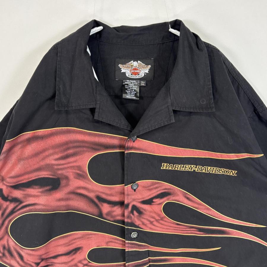 古着 ハーレーダビッドソン HARLEY DAVIDSON 半袖シャツ 両面 プリント 