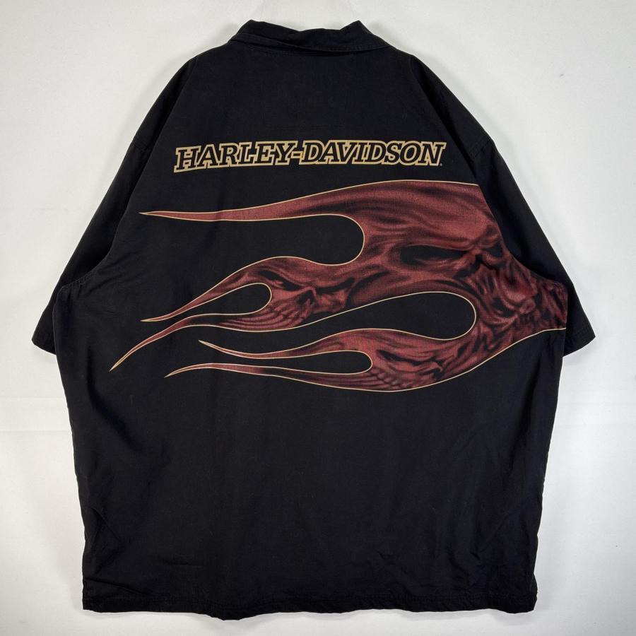 古着 ハーレーダビッドソン HARLEY DAVIDSON 半袖シャツ 両面 プリント 