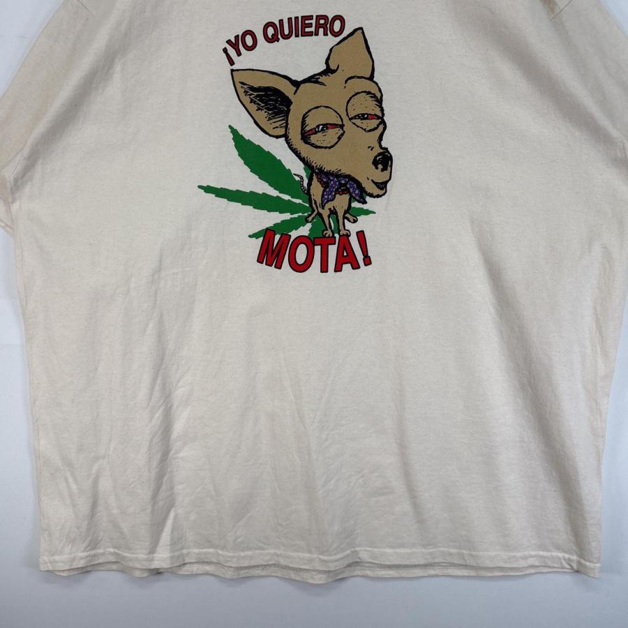 古着 ギルダン GILDAN 半袖Tシャツ プリント アニマル 犬 大麻 XXL