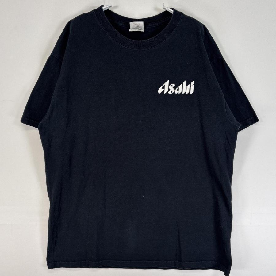 古着 アサヒ 半袖Tシャツ 両面 プリント 企業 お酒 ビール クルー