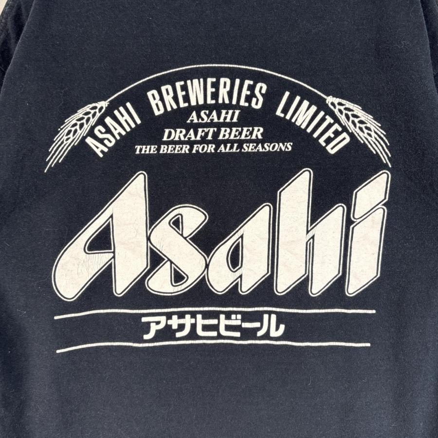 驚珍品！42年前？アサヒビール　ノベルティTシャツ 古着 アサヒ 半袖Tシャツ 両面 プリント 企業 お酒 ビール クルー
