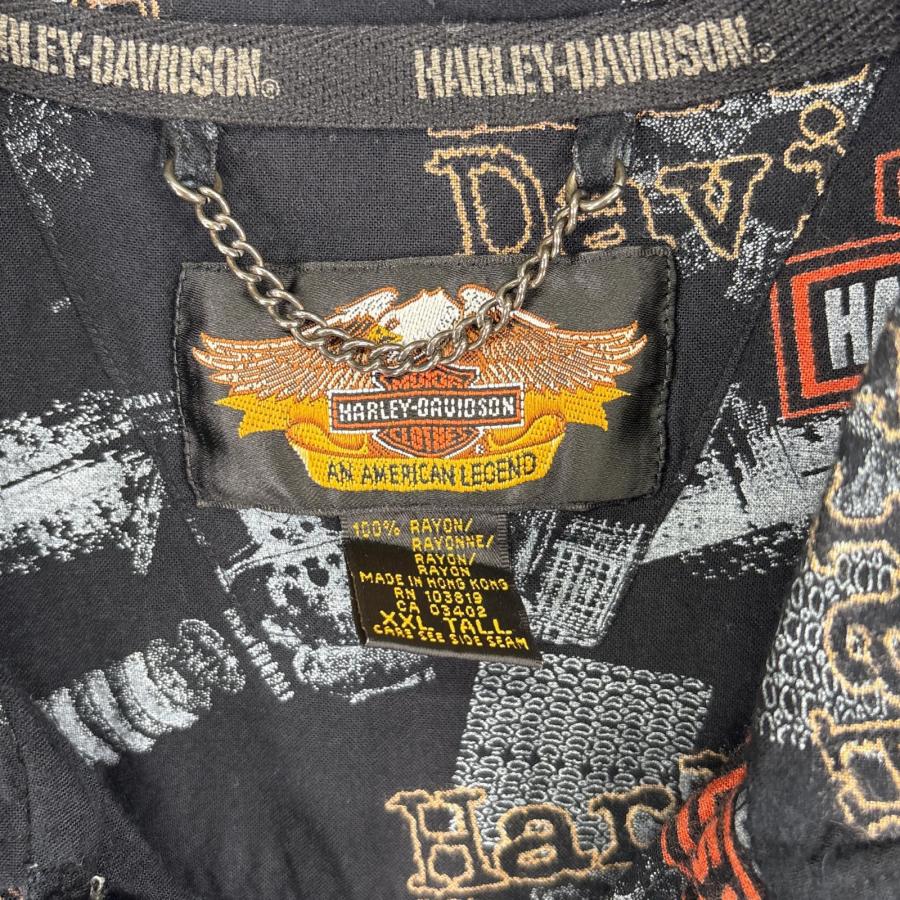 古着 ハーレーダビッドソン HARLEY DAVIDSON 半袖シャツ メタルボタン