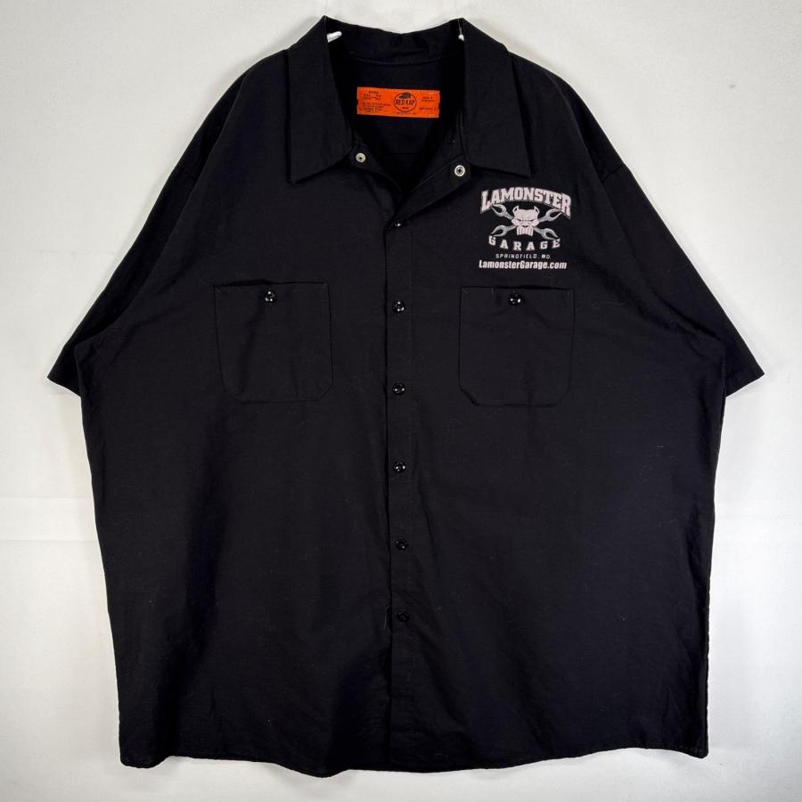 田*丸様 RED KAP レッドキャップ 企業ロゴ 半袖ワークシャツ3XL RED KAP（レッドキャップ） 古着 半袖シャツ ワーク 作業着 胸ポケ