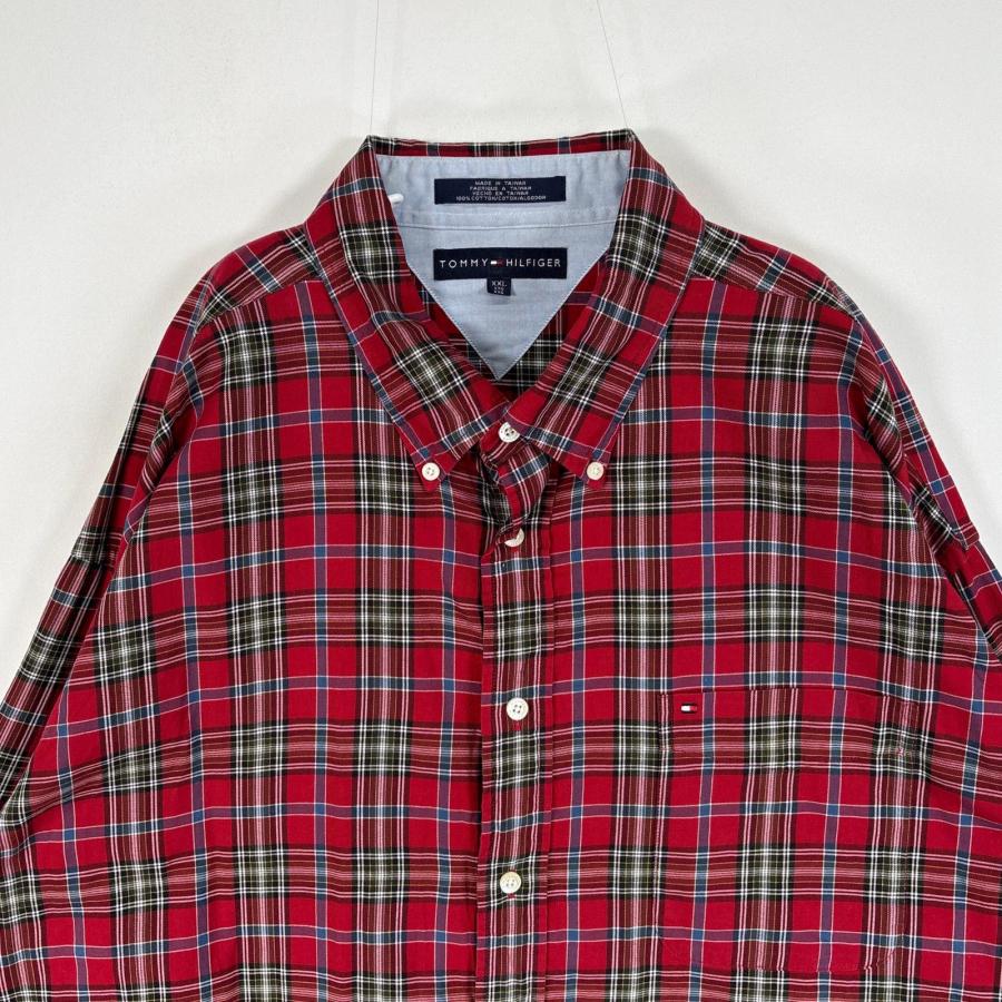 古着 トミーヒルフィガー TOMMY HILFIGER 長袖シャツ ロゴ 刺繍 