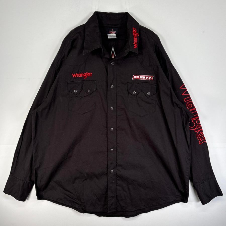 Wrangler（ラングラー） 古着 長袖シャツ ウエスタン 袖 両面 刺繍