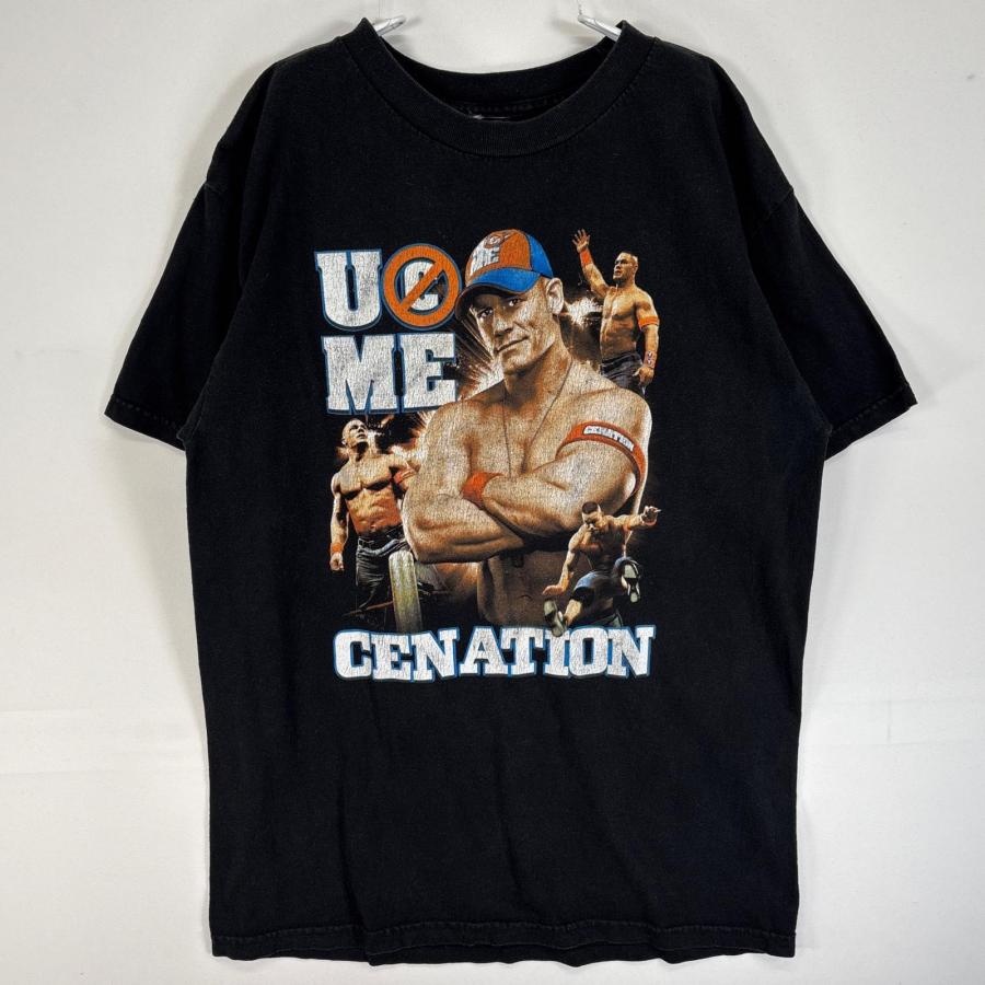 古着 BASICS 半袖Tシャツ WWE プロレス クルーネック M ブラック