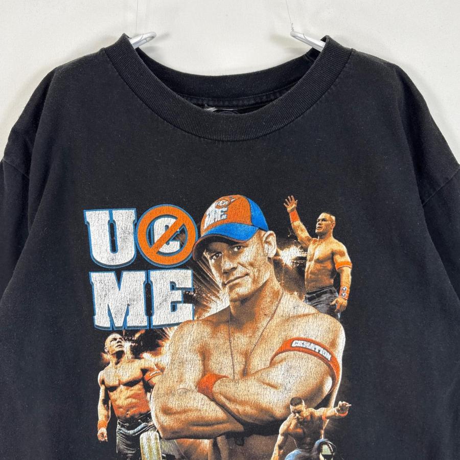 古着 BASICS 半袖Tシャツ WWE プロレス クルーネック M ブラック