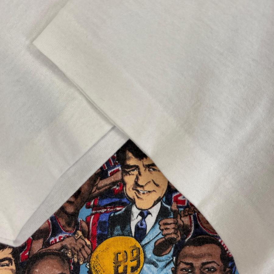古着 80s/80年代 ヴィンテージ  SALEM 半袖Tシャツ NBA デトロイト ピストンズ 50/50 シングルステッチ 大きいサイズ XL  ホワイト 古着 80's/80年代 ヴィンテージ SALEM 半袖Tシャツ NBA デトロイト