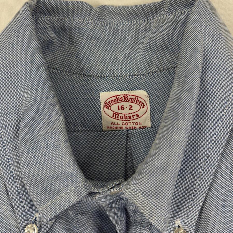 古着 60's～70's/60年代～70年代 ヴィンテージ ブルックスブラザーズ Brooks Brothers 長袖シャツ 6ボタン L  ブルー系 無地 メンズ BROOKS BROTHERS（ブルックスブラザーズ） 古着 60's〜70's/60年代〜70