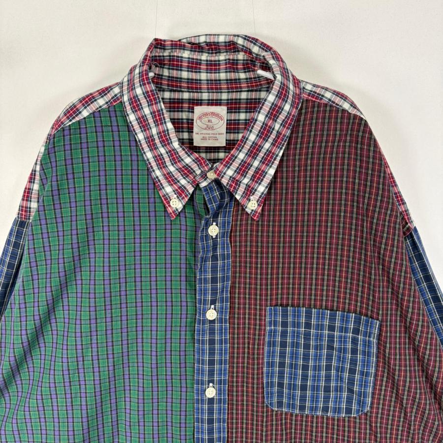 古着 ブルックスブラザーズ Brooks Brothers 長袖シャツ パターンカラー ボタンダウン XL マルチカラー チェック メンズ BROOKS BROTHERS（ブルックスブラザーズ） 古着 長袖シャツ ボタン