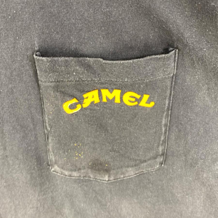古着 90's/90年代  CAMEL USA製 半袖Tシャツ ロゴプリント 胸ポケット シングルステッチ XL  ブラック系 バックプリント メンズ |  | 05