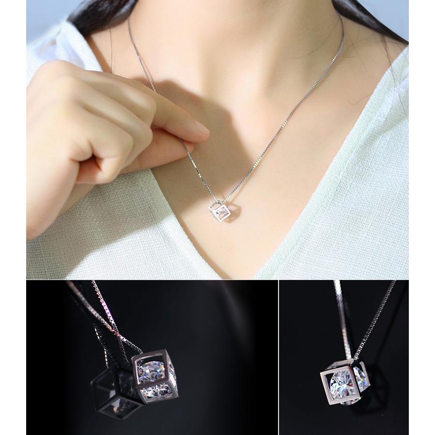 ネックレス レディース ペンダント シルバー925 刻印 czダイヤモンド