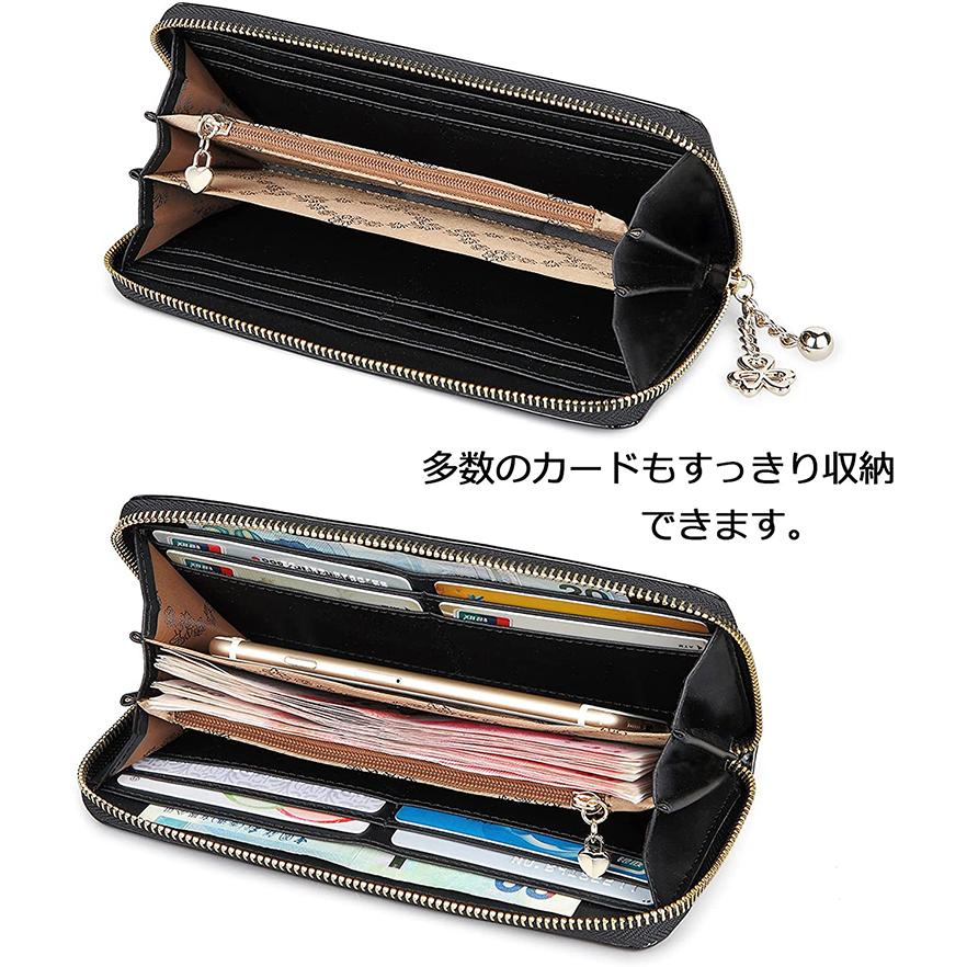 長財布 レディース エナメル 本革 ロングウォレット 高級感 エレガント