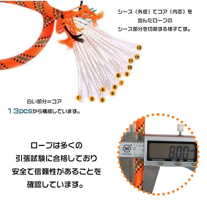 ロープ アウトドア 20m 登山 クライミング クライミングロープ 多目的