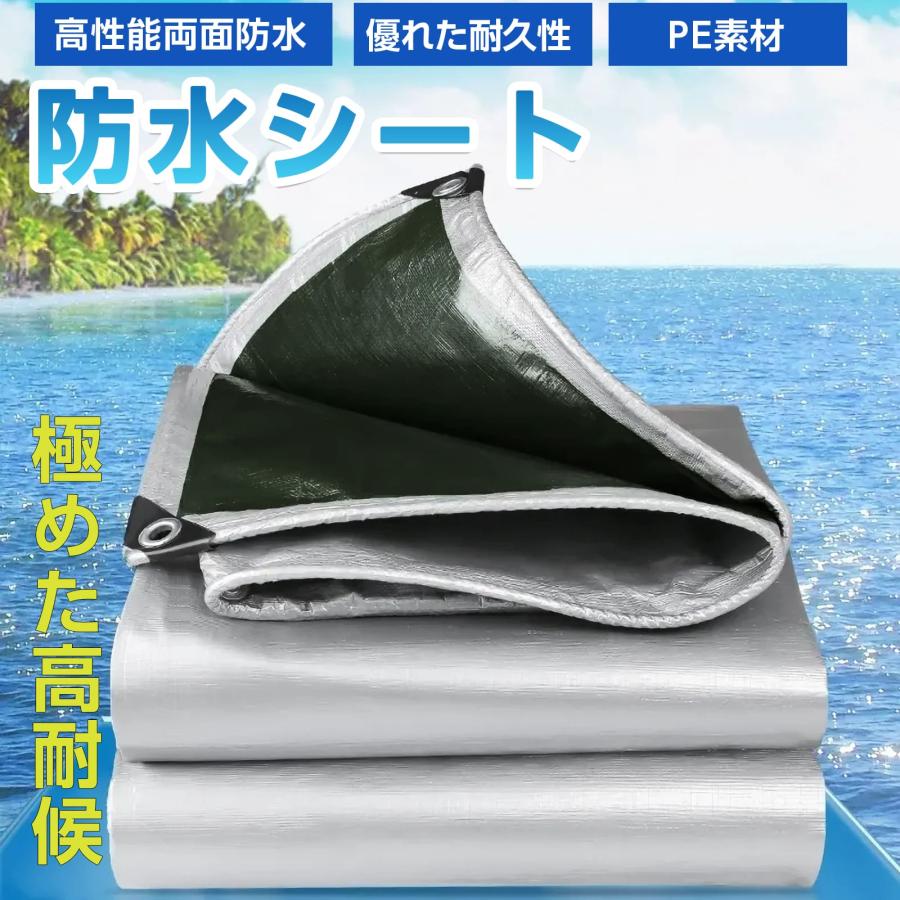 防水シート 厚手 3.8m×5.8m 耐水 ゲリラ豪雨対策 水害対策 PE 両面