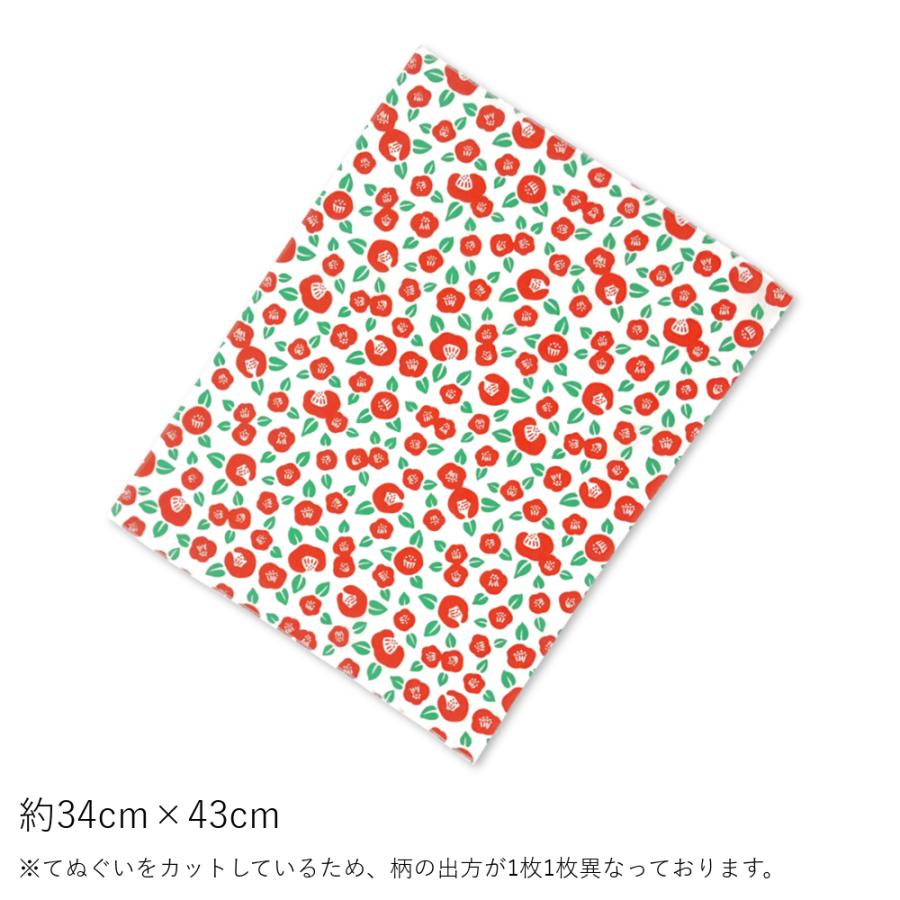半てぬぐい 小紋柄 丸椿|niko-towel|02