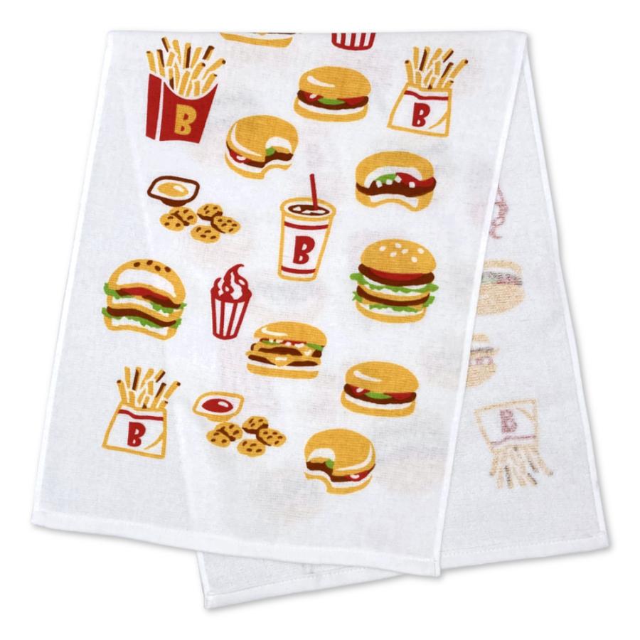 泉州産 フェイスタオル ガーゼ＆タオル cankeri ハンバーガー
