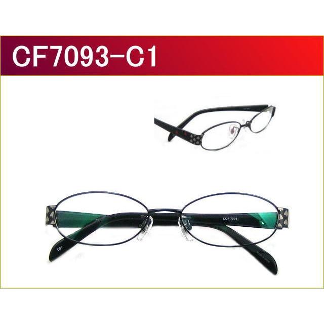 【collections】CF7093 C1　ブラック　女性向け、お洒落、度付きメガネ　眼鏡レンズ付き（近視 遠視 乱視 老眼鏡に対応）｜nikomega