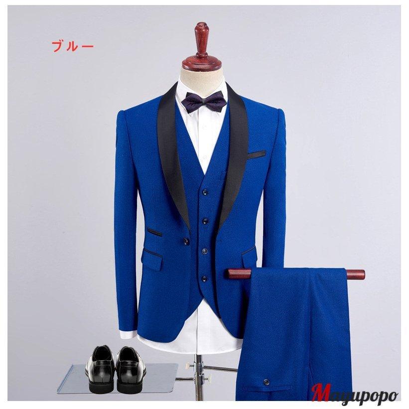 最高 おしゃれビジネススーツ ジレベスト パンツ ジャケット やや厚め春秋冬用 紳士服メンズスリーピーススーツセットアップ 8色メンズタキシード3点セット 紳士服メンズスリーピーススーツ 8色メンズタキシード3点セット スーツ フォーマル Www