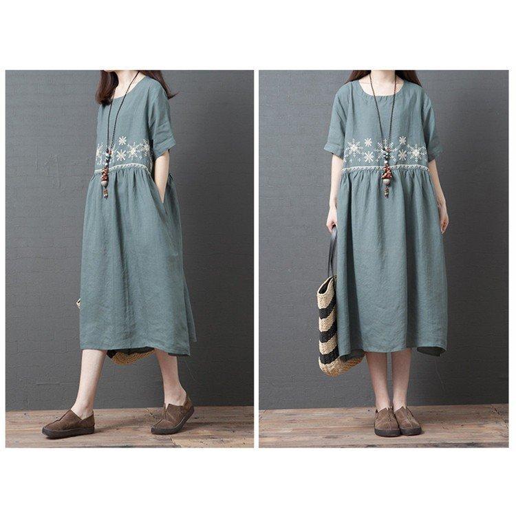 送料関税無料 大きいサイズ 花柄 オシャレ 夏 ワンピ ロングワンピース レディース ワンピース シンプル 森ガール 文芸系 着痩せ 通勤 ワンピース カラー ピンク Www We Job Com