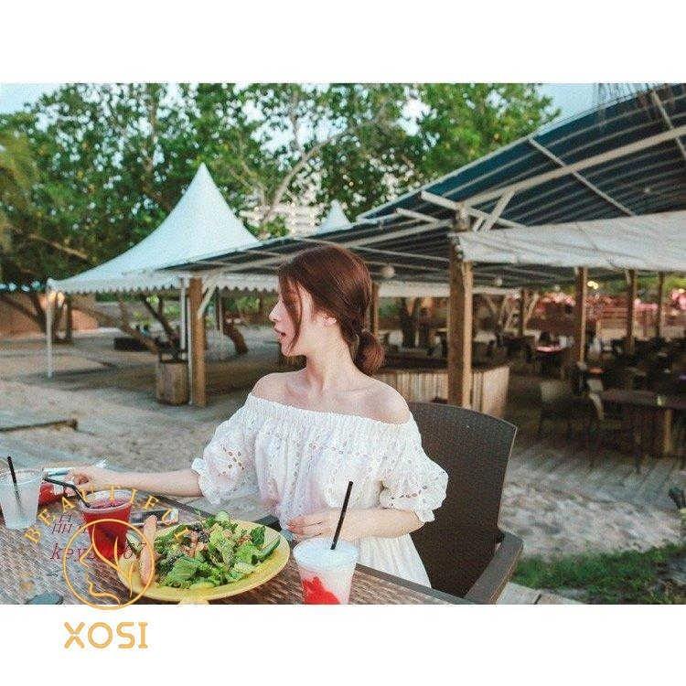 正規品】 膝丈 韓国風 旅行 オフショルダー オシャレ 夏 レディース