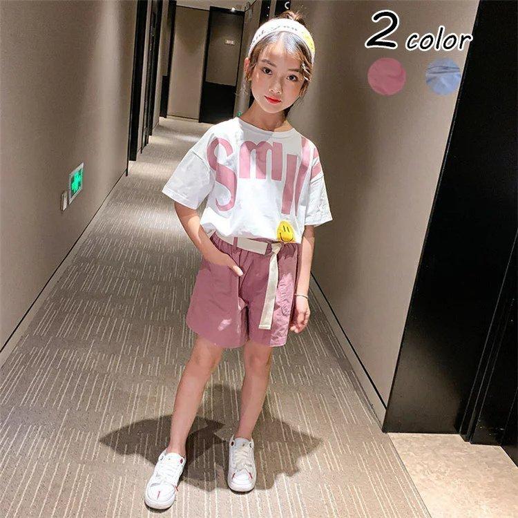 子供服 セットアップ 女の子 ピンク ブルー ホワイト 半袖 夏 ガールズ ども服 カジュアル ショーツ ハーフパンツ 上下 女の子 可愛い キッズ おしゃれ スポーツ Hoymt0et1h Colegiocardenalsancha Edu Co