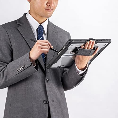 サンワサプライ Surface Pro 9用耐衝撃ケース（ハンドベルト・ペンホルダー付き） PDA-SF10BK｜nikoniko10-store｜02