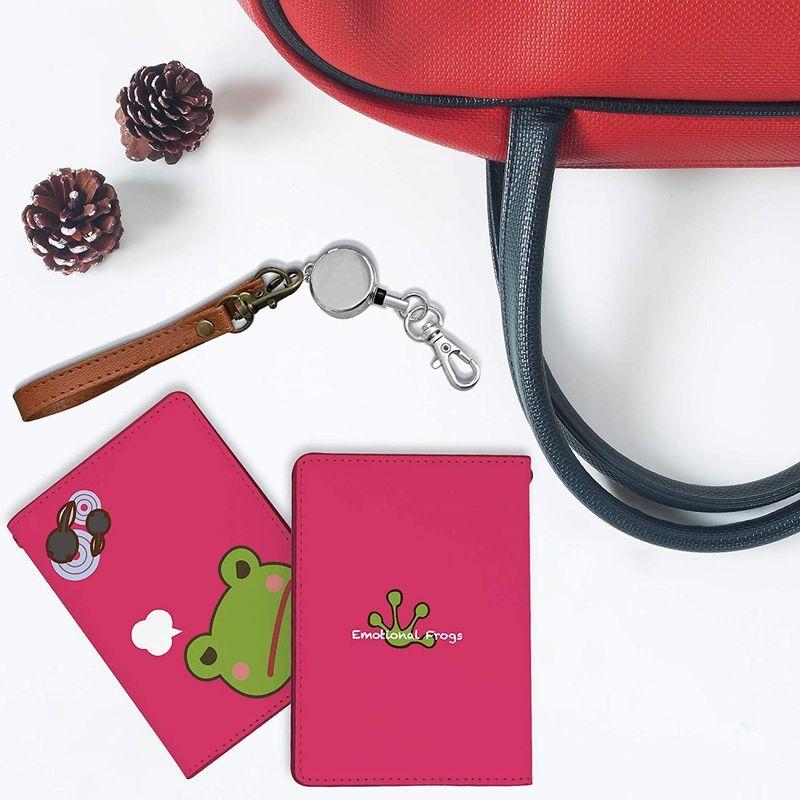 パスケース 定期入れ リール付き かわいい カエル おたまじゃくし ピンク キャラ イラスト 二つ折り 中がみえない おしゃれ レディース 最大の割引