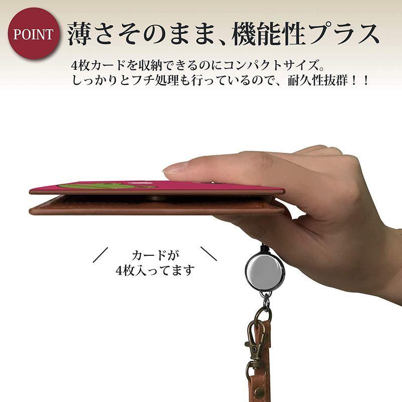 パスケース 定期入れ リール付き かわいい カエル おたまじゃくし ピンク キャラ イラスト 二つ折り 中がみえない おしゃれ レディース 最大の割引