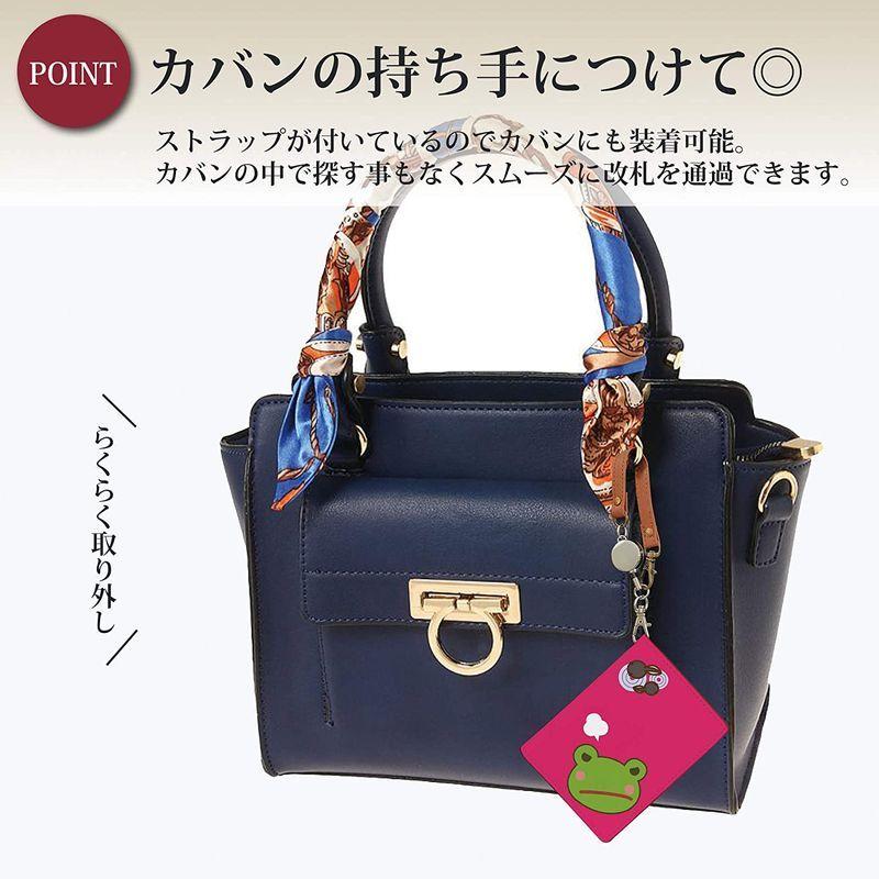 パスケース 定期入れ リール付き かわいい カエル おたまじゃくし ピンク キャラ イラスト 二つ折り 中がみえない おしゃれ レディース 最大の割引