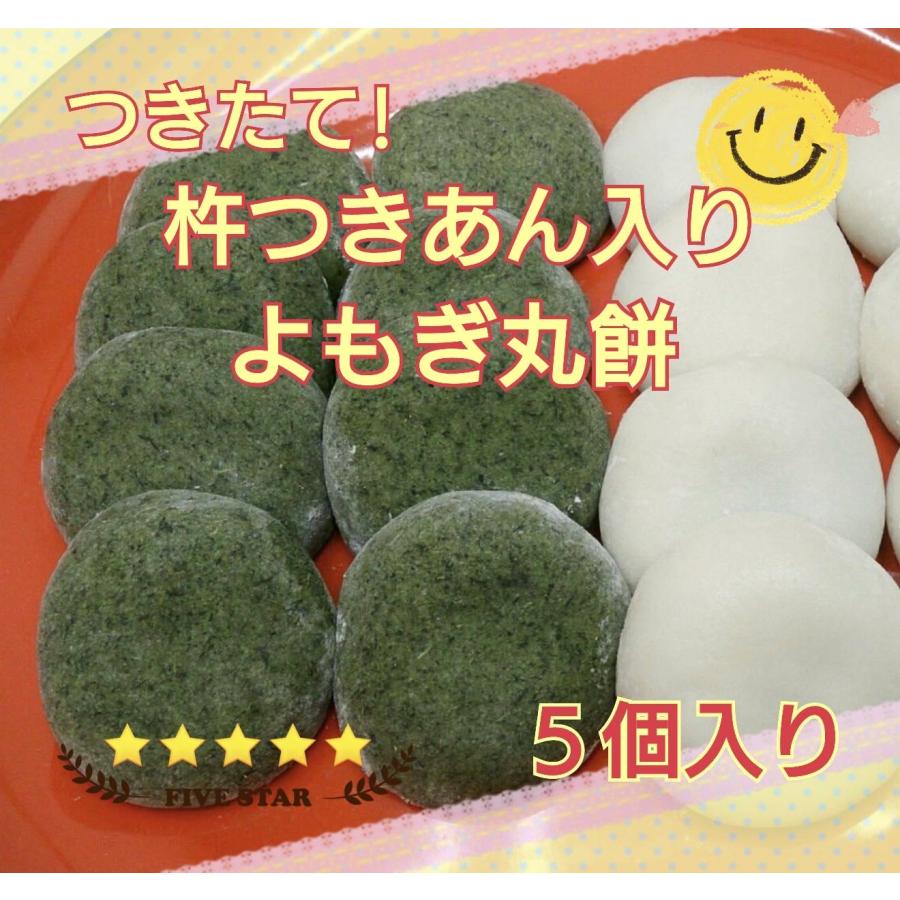 つきたて！杵つきよもぎあん餅】5個入り(十勝粒あん入り)☆お届け日応