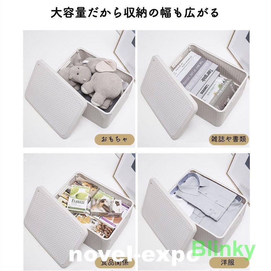 収納ボックス フタ付き プラスチック おしゃれ 幅30 折りたたみ 積み重ねできる｜nikonikosabisu-store｜07