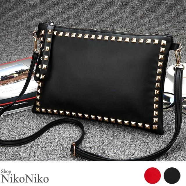 スタッズ2wayクラッチ Ma 即納 バッグ 2way レディース クラッチバッグ ショルダーバッグ スタッズ パーティ 二次会 女子会 18ssbacn336 Shop Nikoniko 通販 Yahoo ショッピング