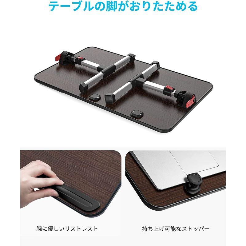 Saiji ベッド Pcパソコンテーブル オフィスデスク デスク ベッドテーブル ラップデスク ローテーブル 折りたたみテーブル 腕保護 高 人気を誇る デスク