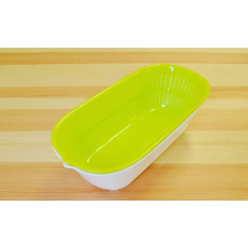 小久保 長ザルamp;ボウルセット グリーン KK-302 調理器具 小久保 長ザルボウルセット グリーン KK-302